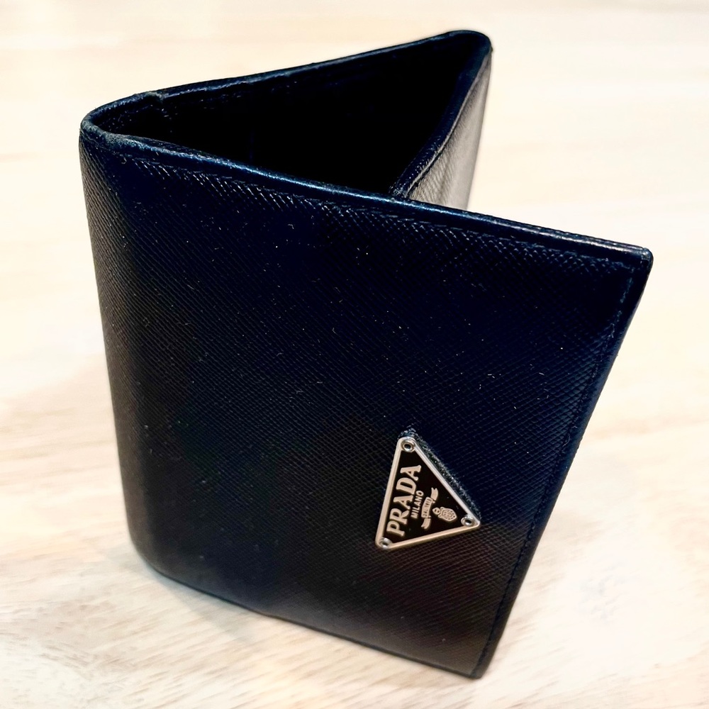 Prada Trifold Leather Wallet